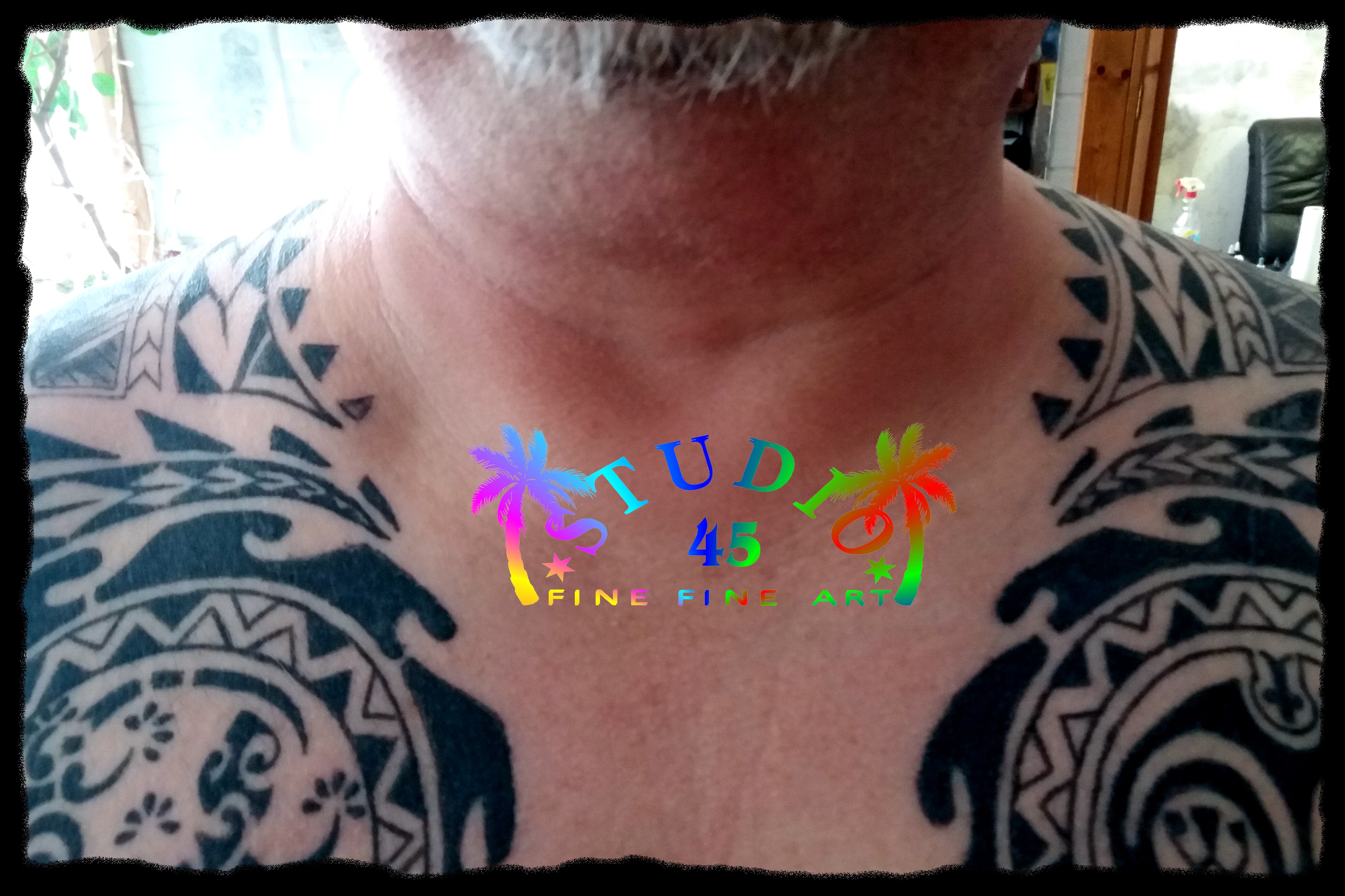 Maori Brust Custom Tattoo polynesisch Recklinghausen STUDIO 45
